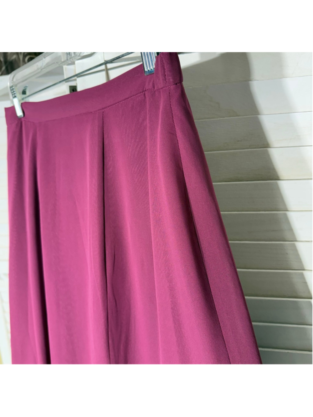 Vintage Y2K Alfred Angelo skirt chiffon burgundy maxi full swing elastic waist S - Picture 3 of 10